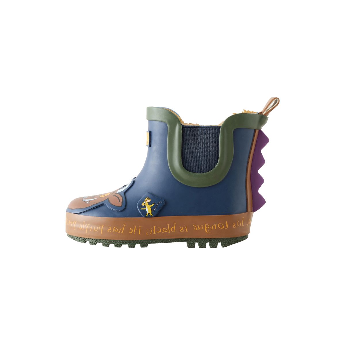 Bottines en caoutchouc avec doublure chaude gruffalo bleu marine, NEXT