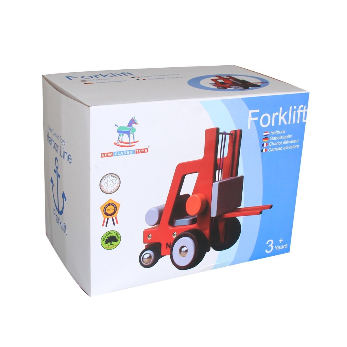 Chariot élévateur rouge, NEW CLASSIC TOYS