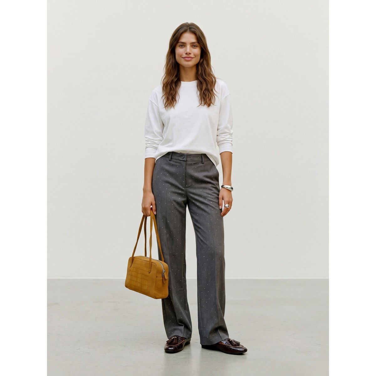 Pantalon dark grey melange 1, VERO MODA