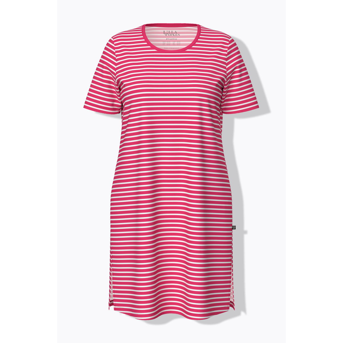 Grand T-shirt/chemise de nuit en coton bio rouge fuschsia, ULLA POPKEN