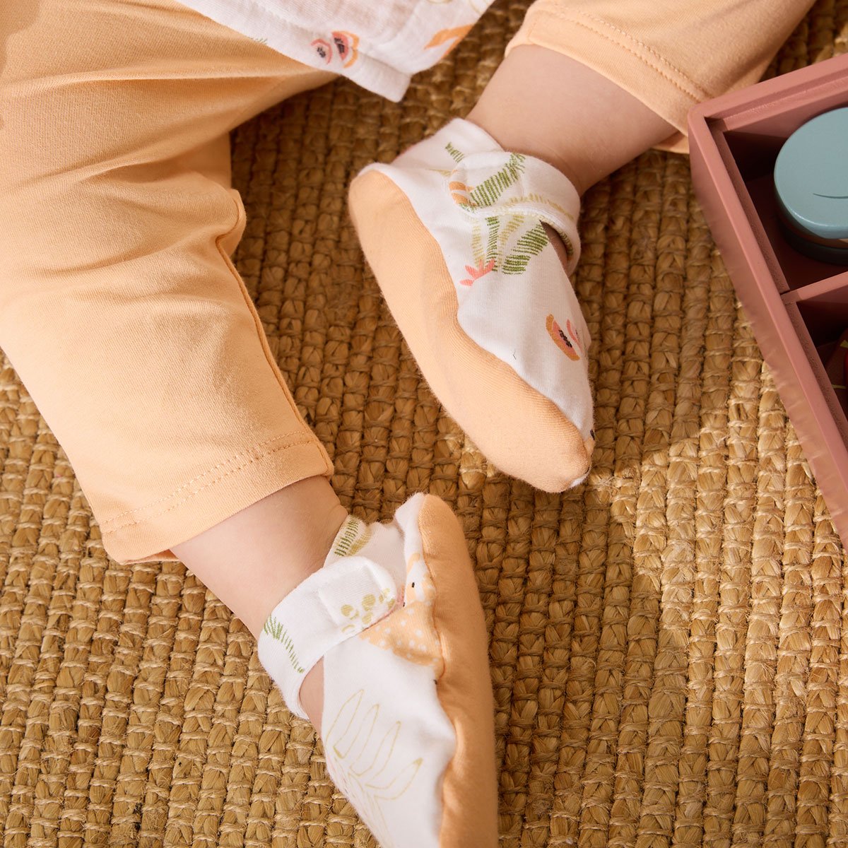 Chaussons bébé Sierra peche, PETIT BEGUIN