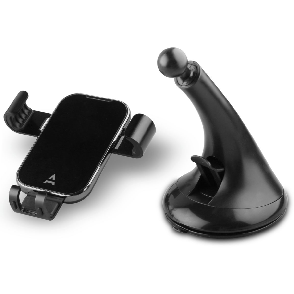 Support smartphone Voiture pare brise noir, ADEQWAT