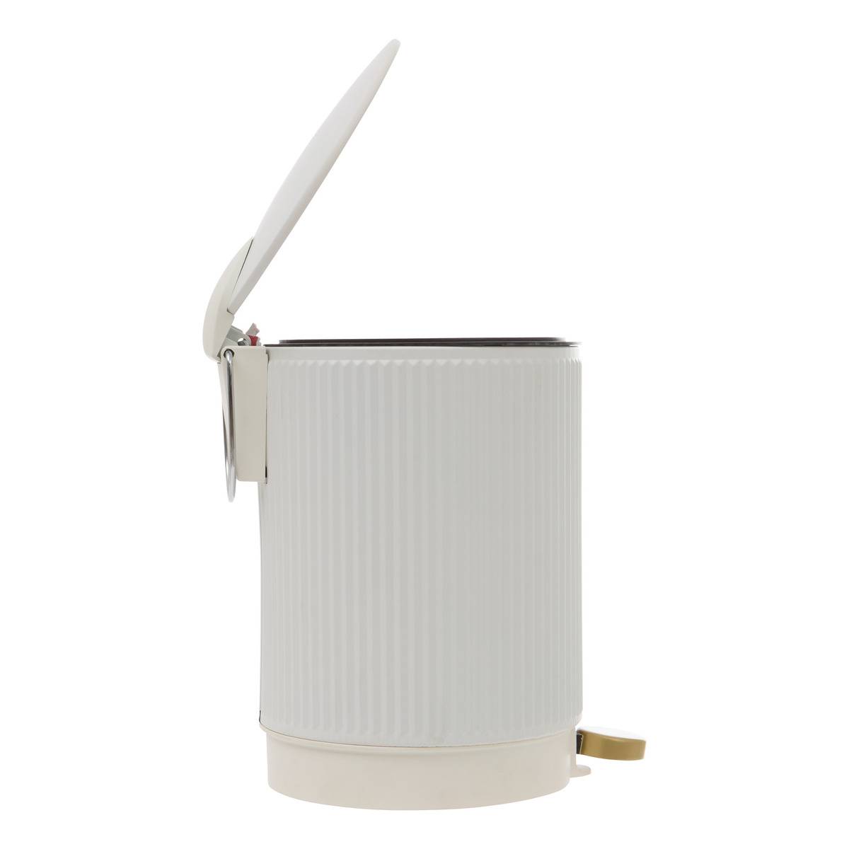Poubelle ronde SOLIS blanc, 5FIVE SIMPLY SMART