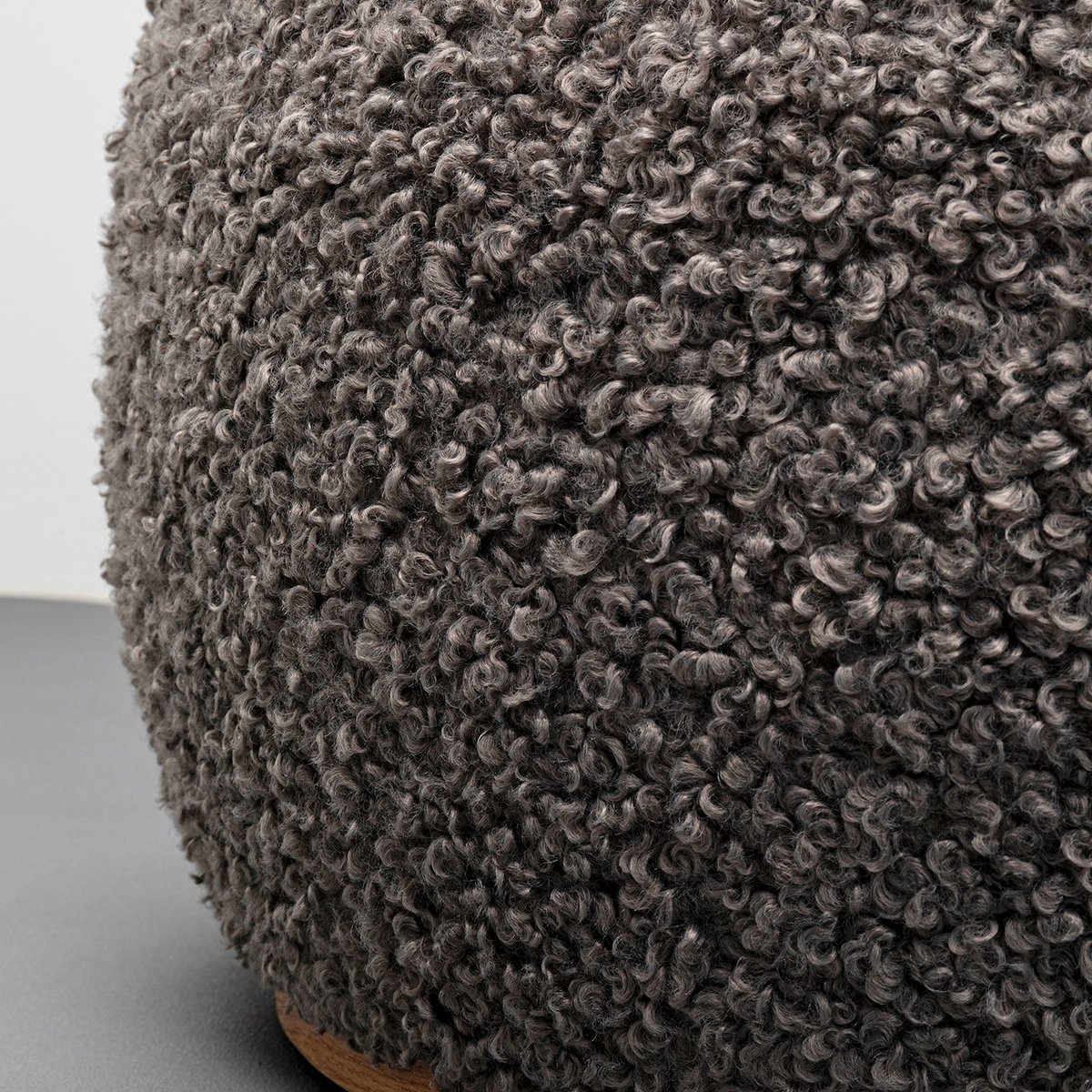 Pouf, PEBBLE BOUCLE gris, KARE DESIGN