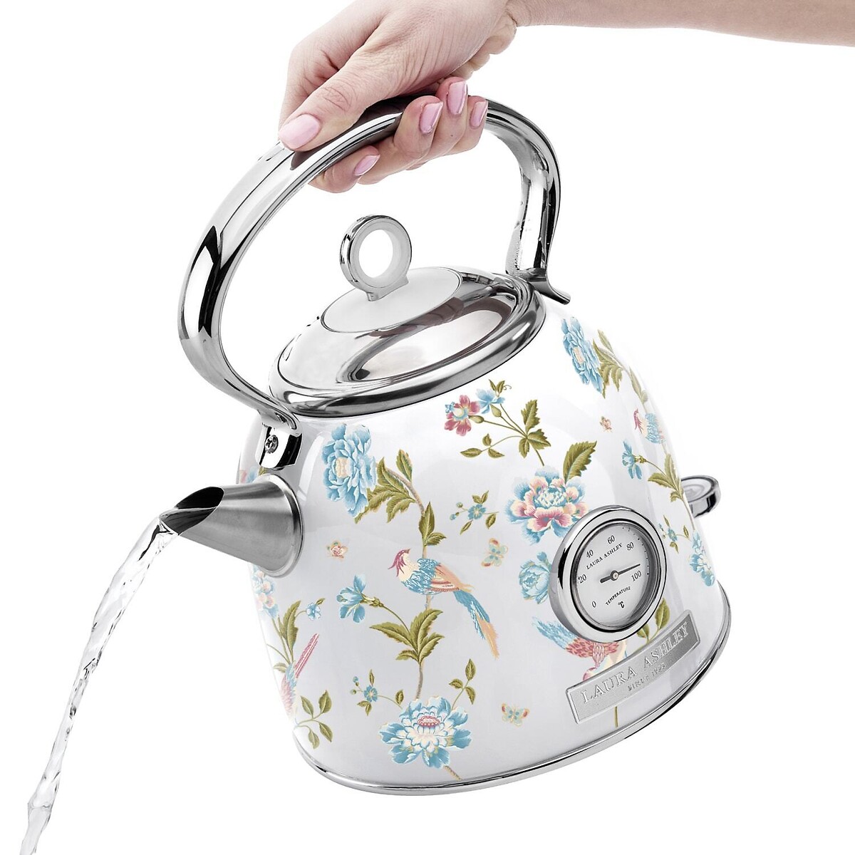 Laura Ashley 1.7L Dome Kettle - VQSBPKK336 white, LAURA ASHLEY