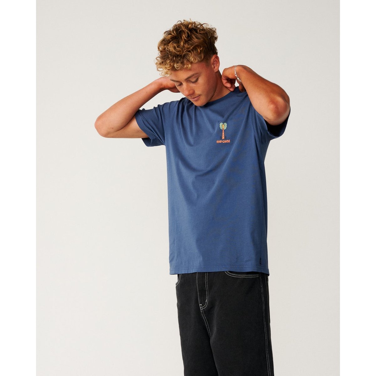 T-shirt relax PACIFIC RINSE HIGGINS bleu marine clair, RIP CURL