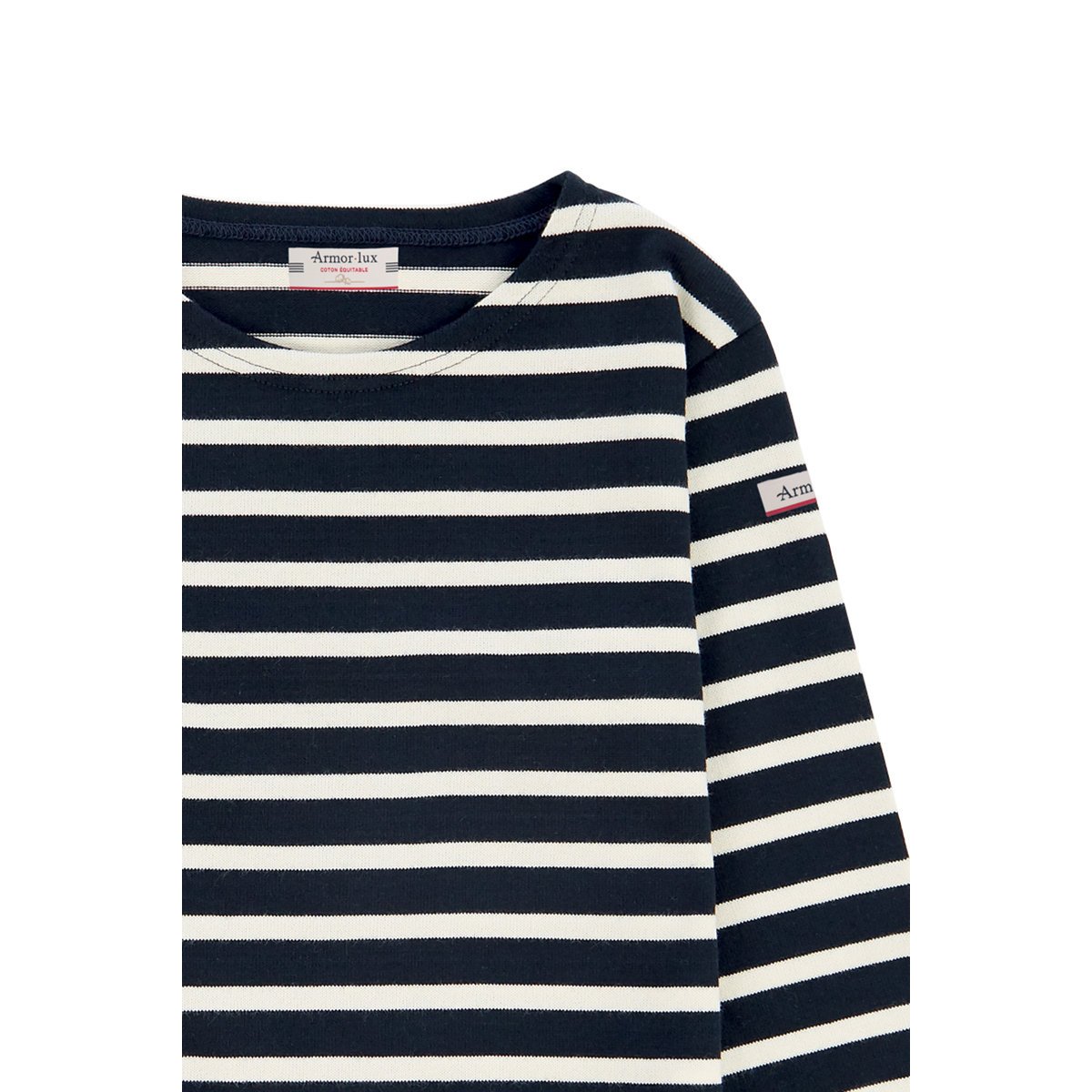 Marinière en coton équitable ERWANN KIDS rich navy/nature, ARMOR-LUX