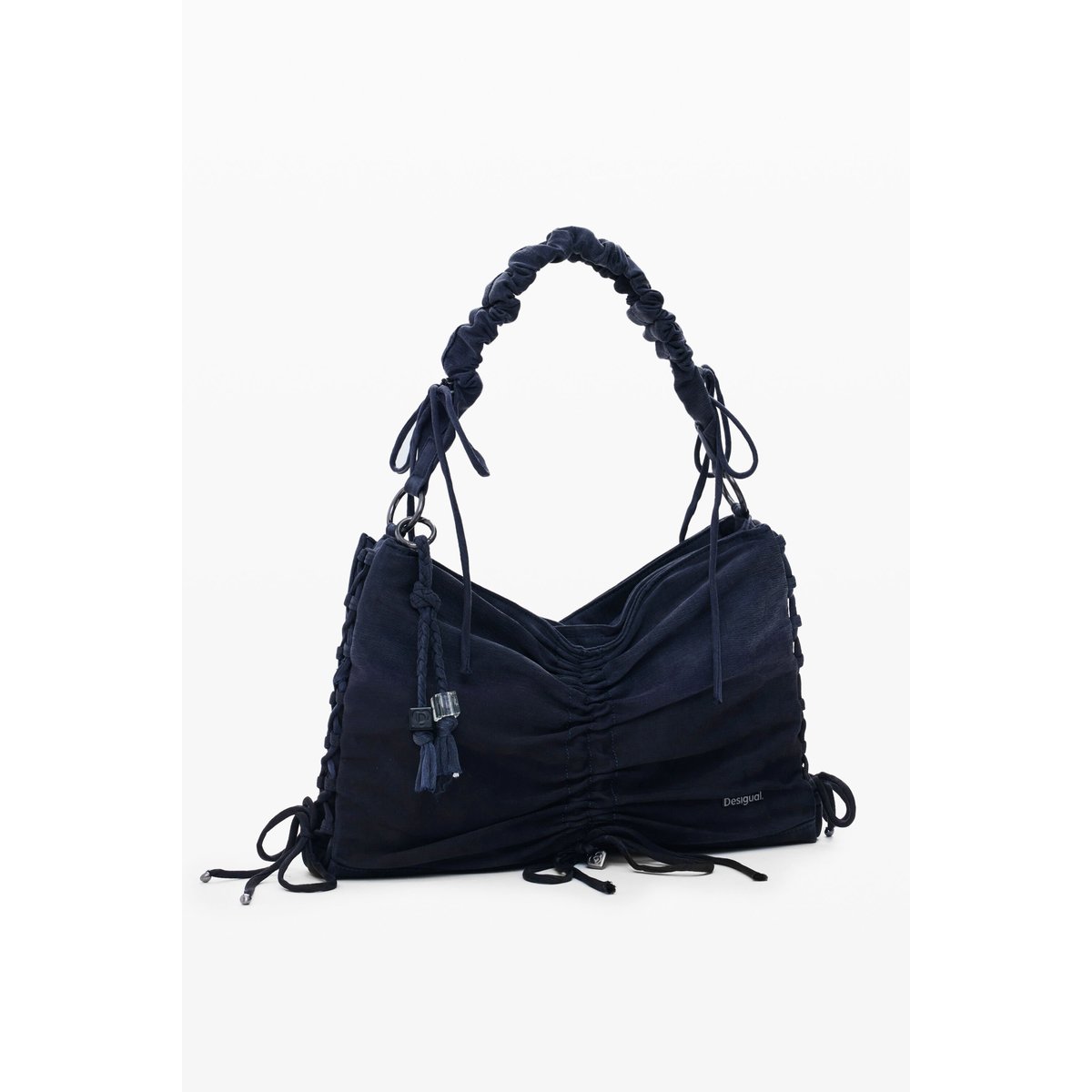 Petit sac avec nœud brillant noir, DESIGUAL