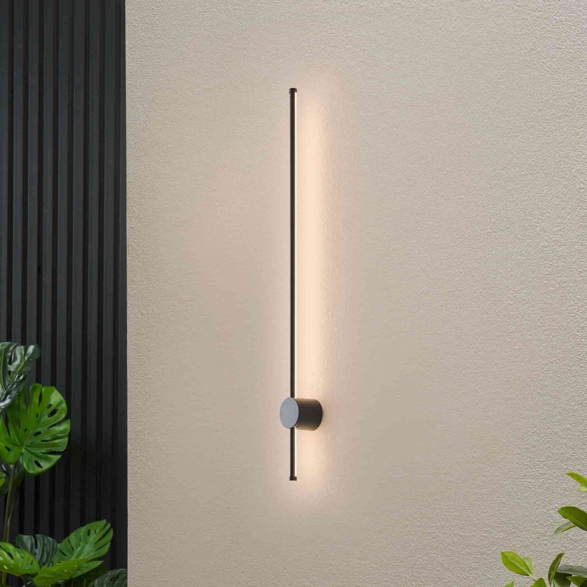 Applique LED longue IP54 stable - NIKOLAI noir, KOSILUM