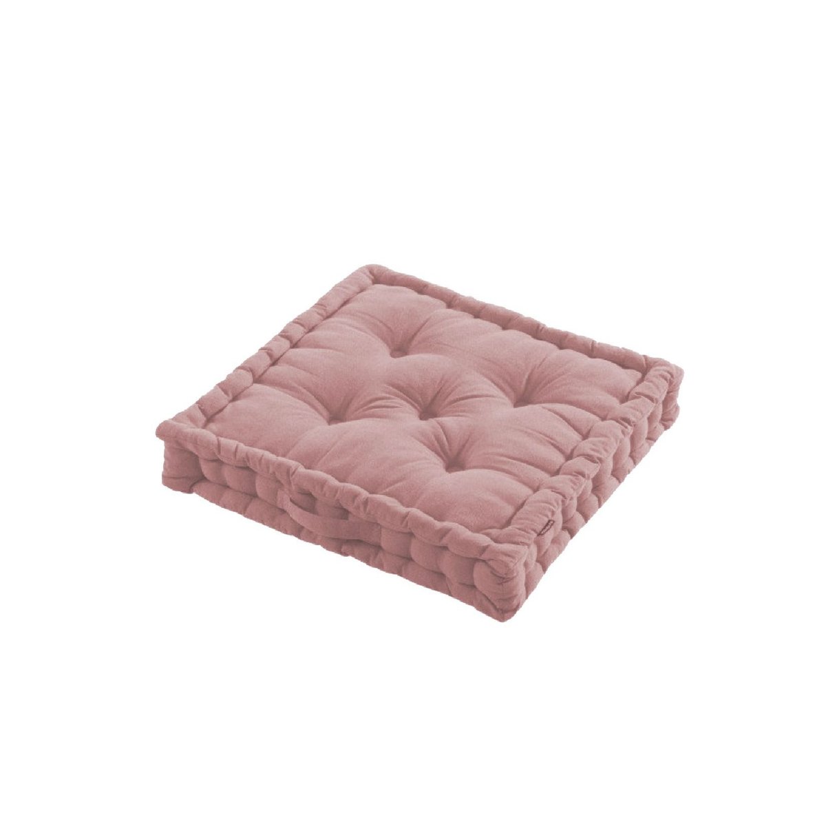 Coussin de sol uni gaze de coton INDIAN FLOWERS rose, TODAY