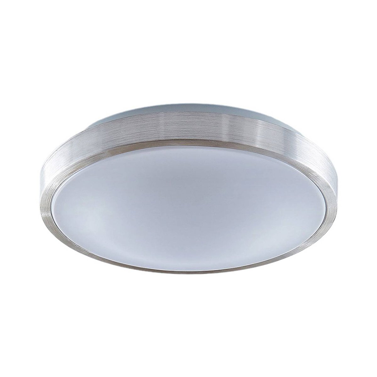 Plafonnier en aluminium moderneLED, Emelie aluminium, blanc, LINDBY