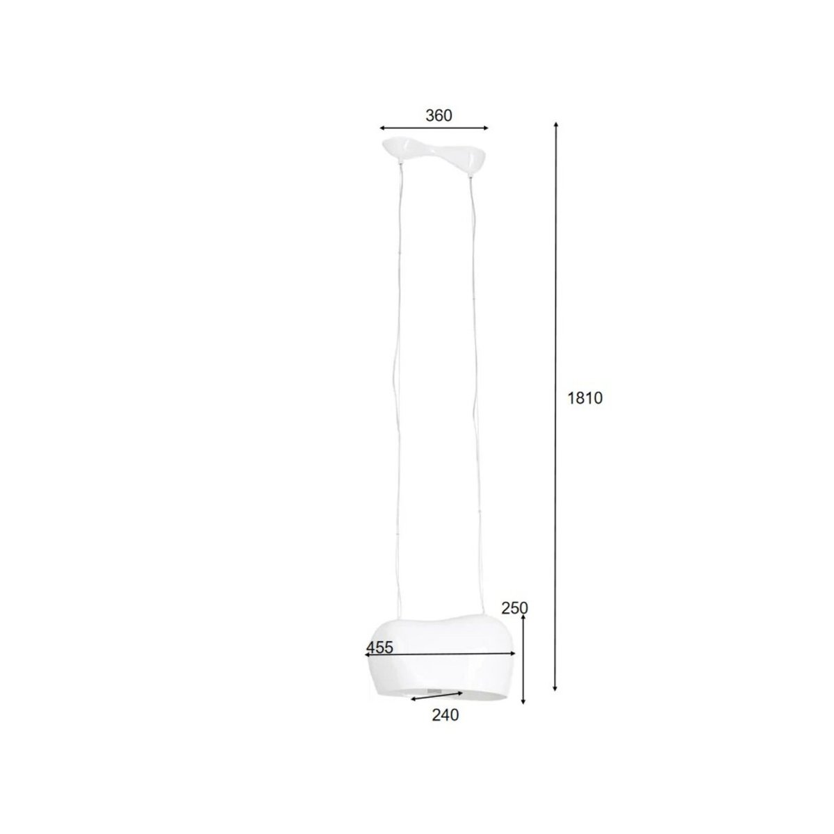 Suspension en fibre de verre 50cm, CLOUD BEAM blanc, KARE DESIGN