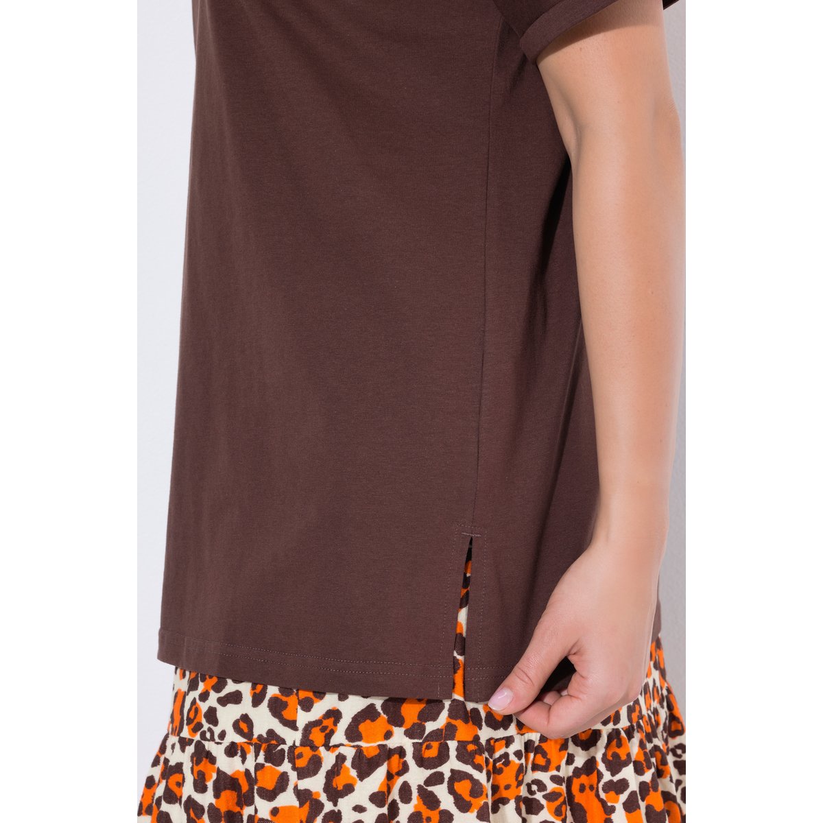 T-shirt oversize, imprimé dans le dos marron, ULLA POPKEN