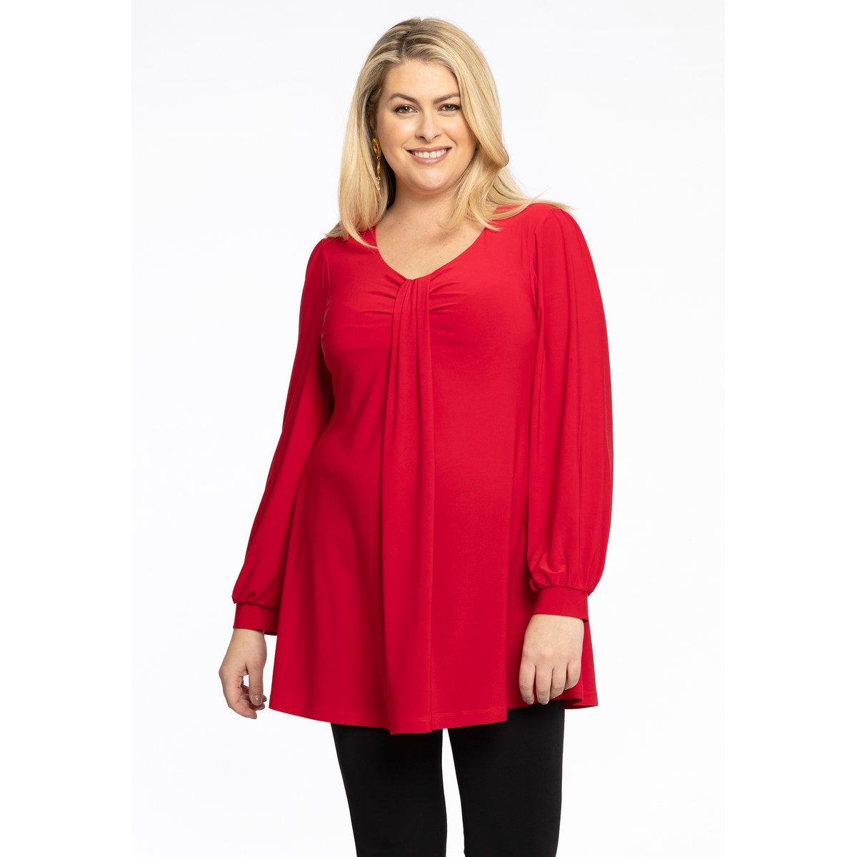Tunique avec manches longues rouge, YOEK