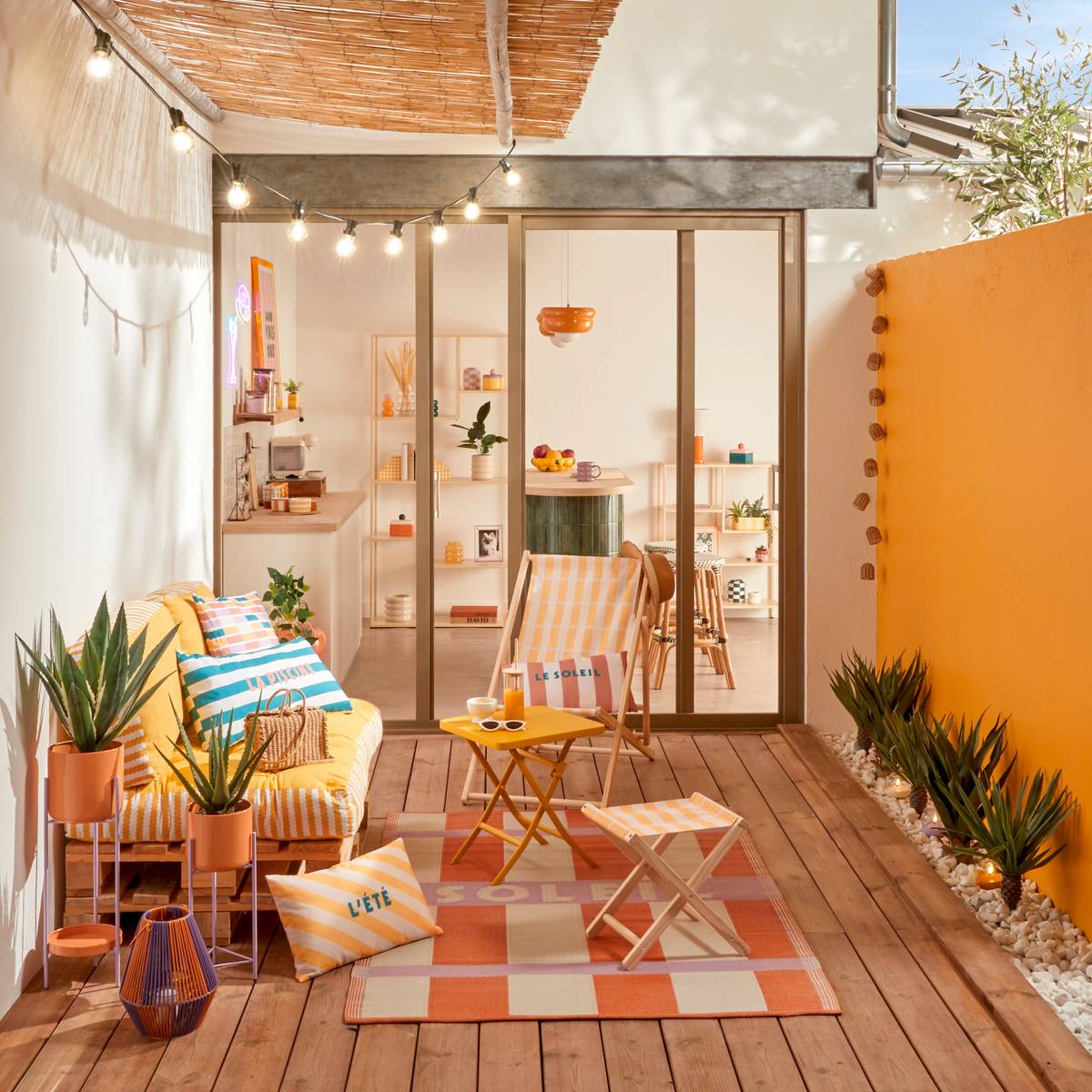 Chilienne de jardin pliable orange, 5FIVE SIMPLY SMART