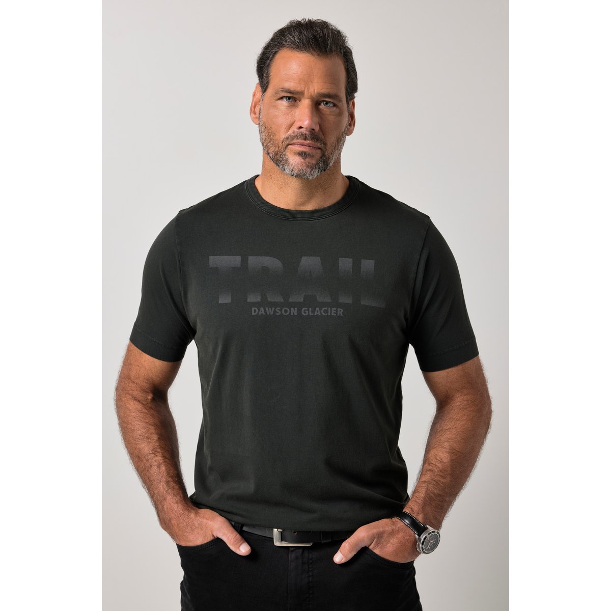 T-shirt, manches mi-hauteur vert sapin, JP1880