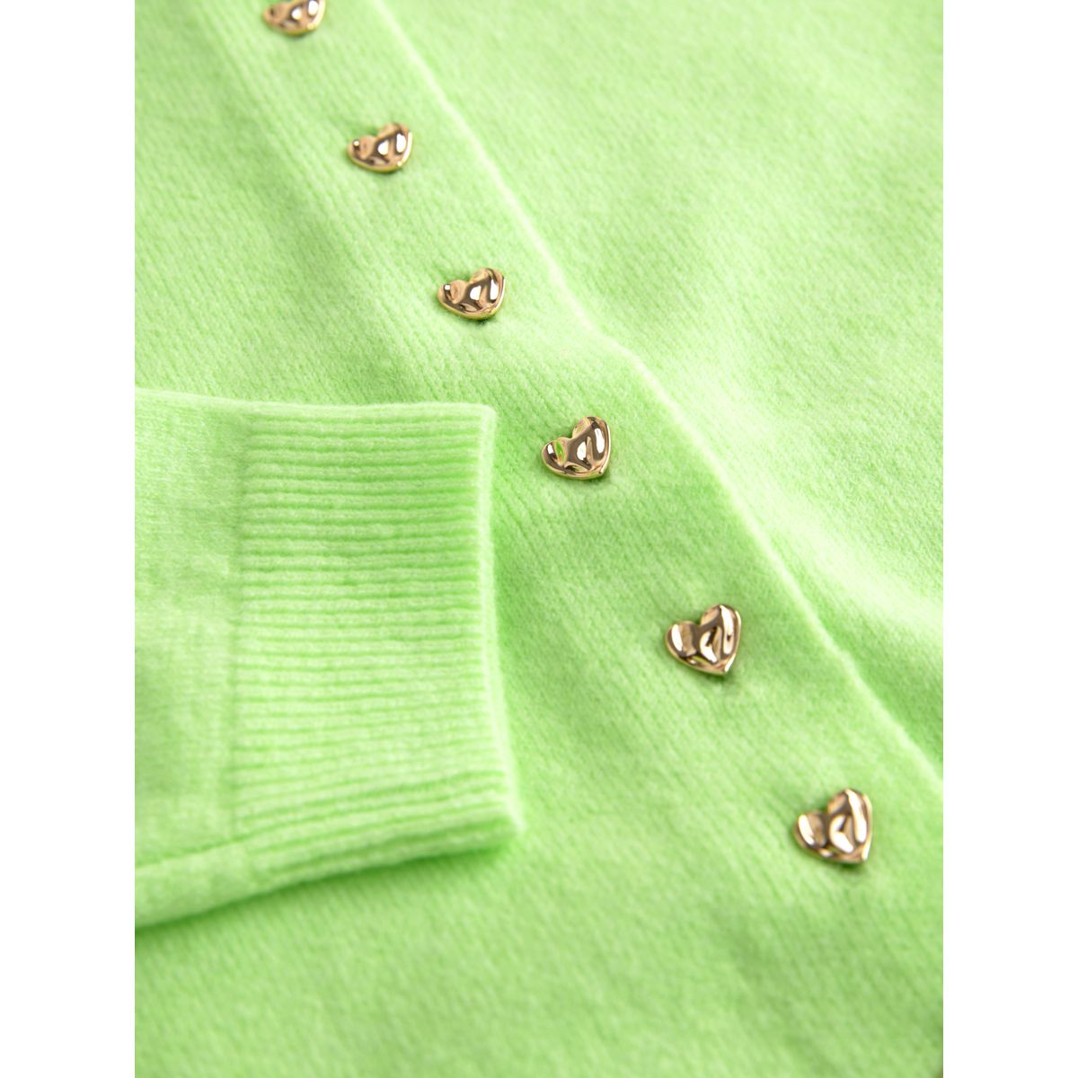 Cardigan slim ras du cou en mélange de laine vert fluo, NEXT