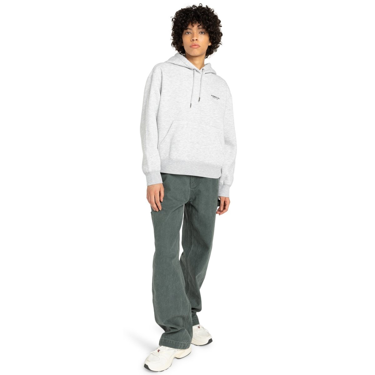 Sweat à capuche ELEMENT CO PO W gris mid grey heather, ELEMENT