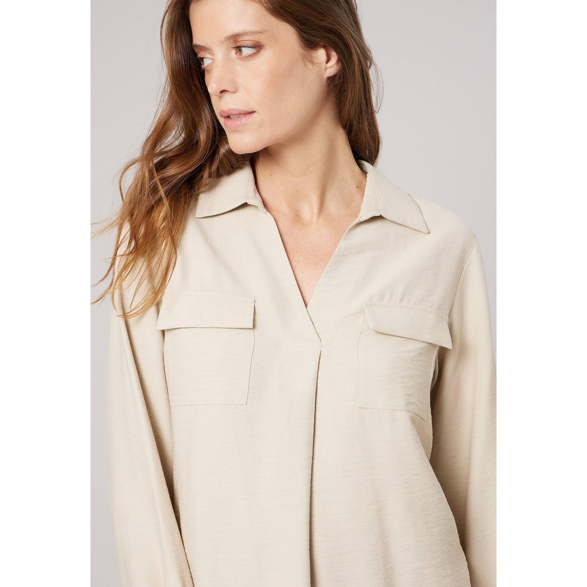 Blouse fluide femme DOANA mastic, DEELUXE