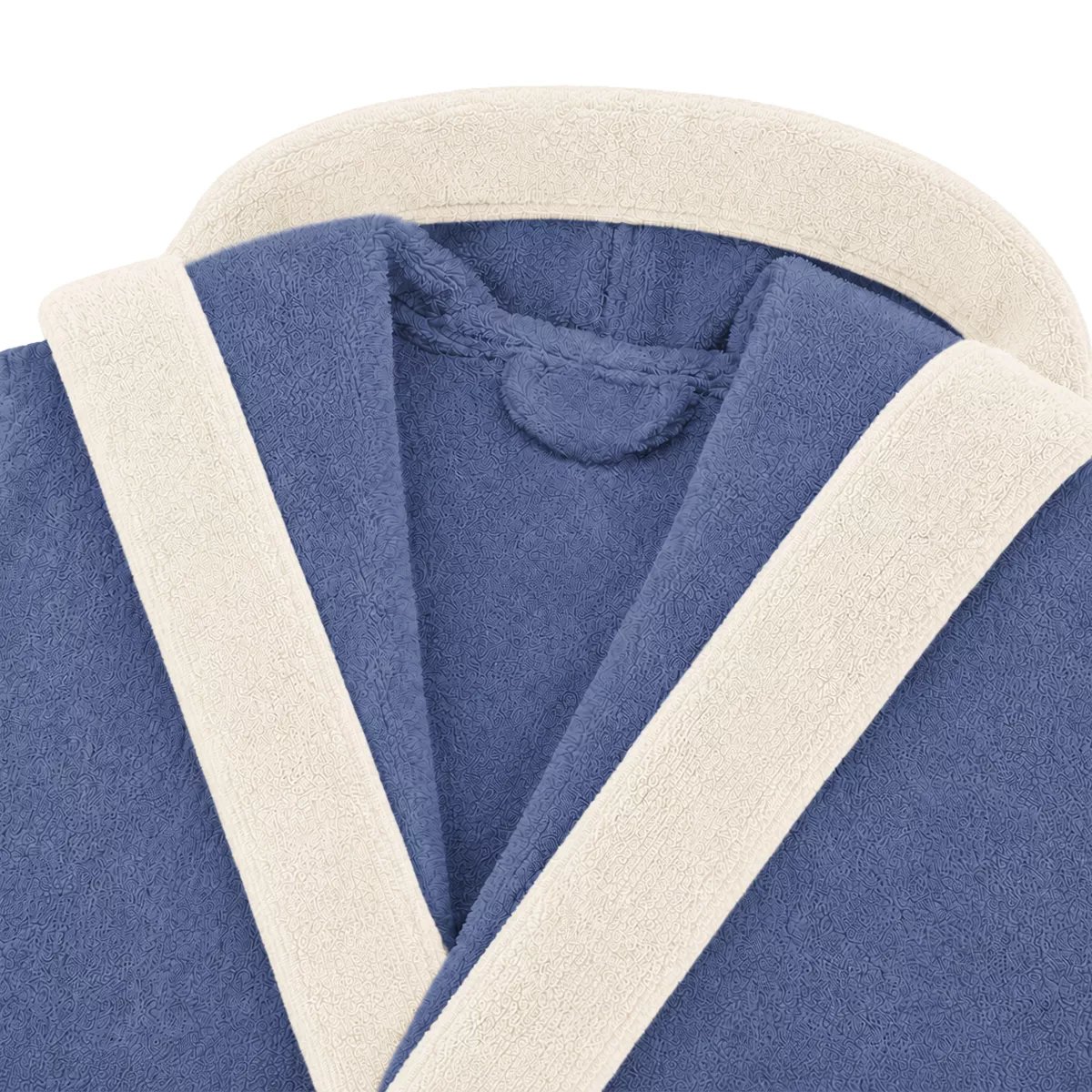 Peignoir a capuche pur coton CLUB denim, GARNIER THIEBAUT