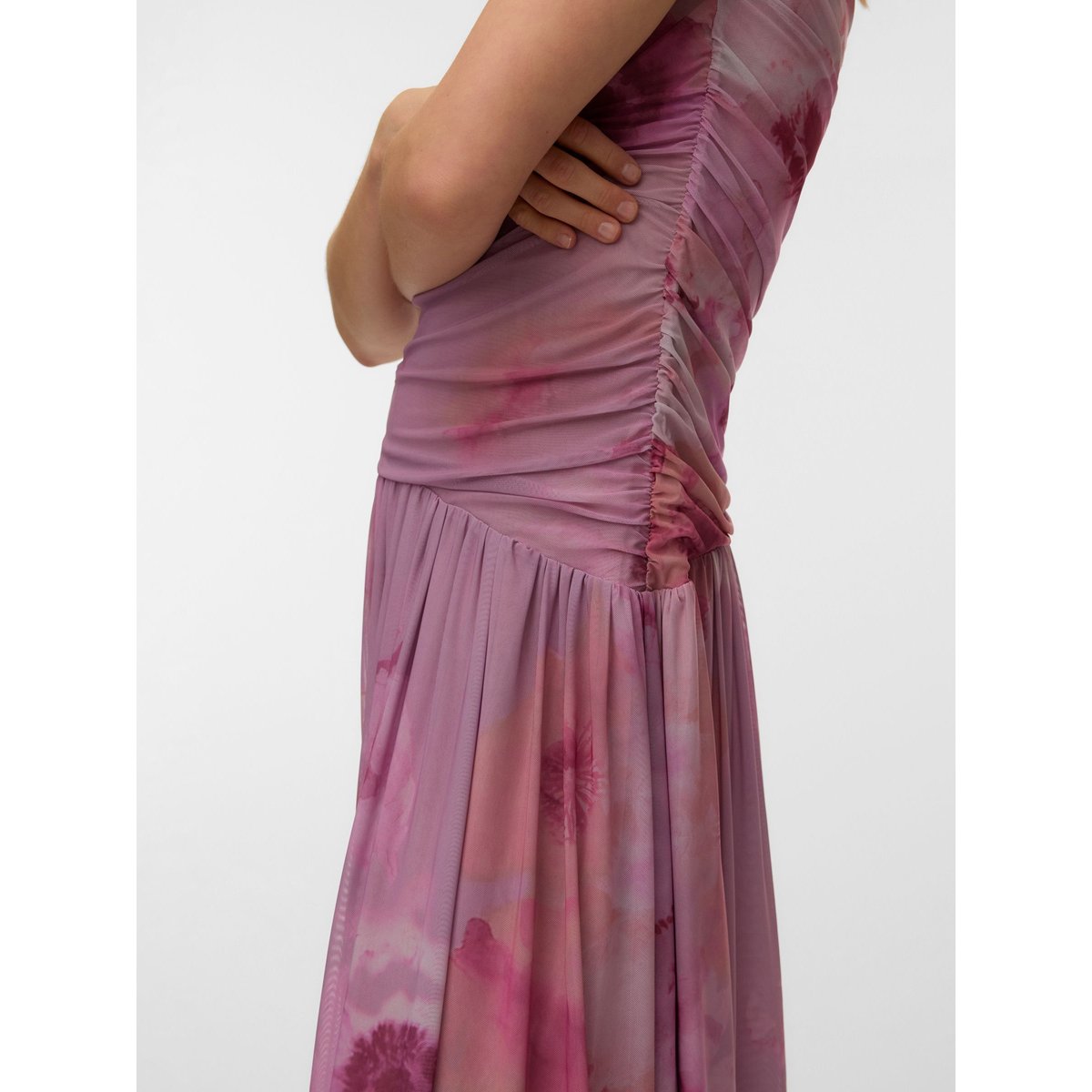 Robe Asymétrique chintz rose, VERO MODA