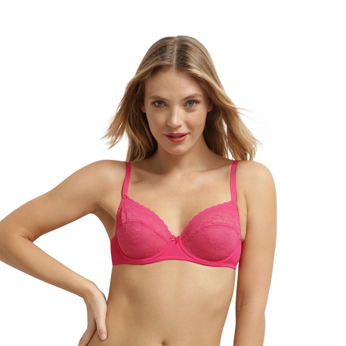 Soutien-gorge emboitant avec armatures Feminine Line rose, DIM