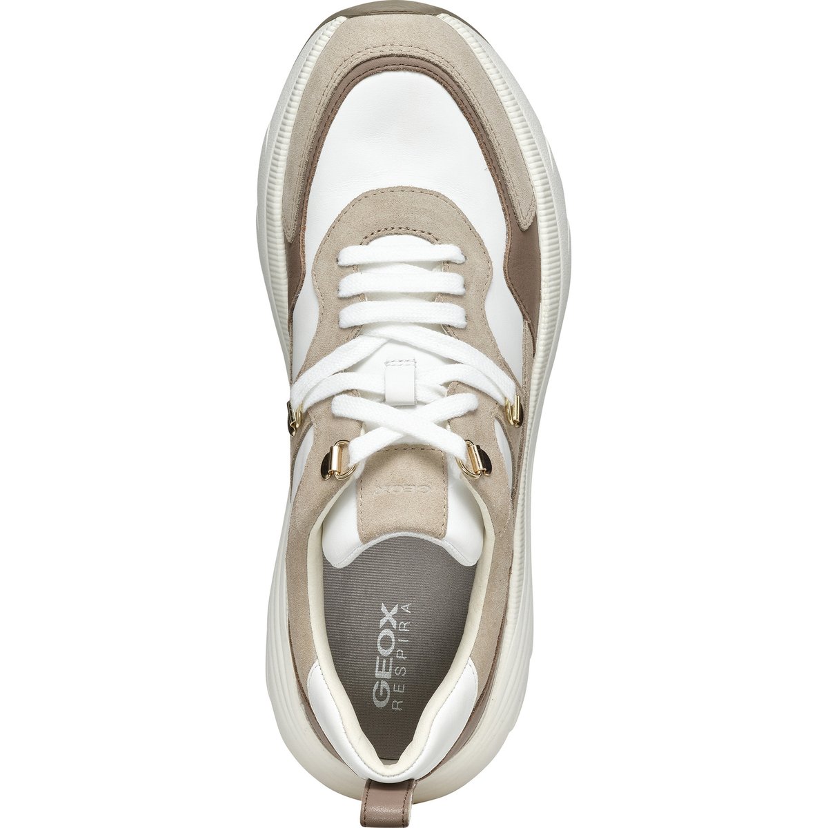 Baskets D DIAMANTA blanc/beige, GEOX