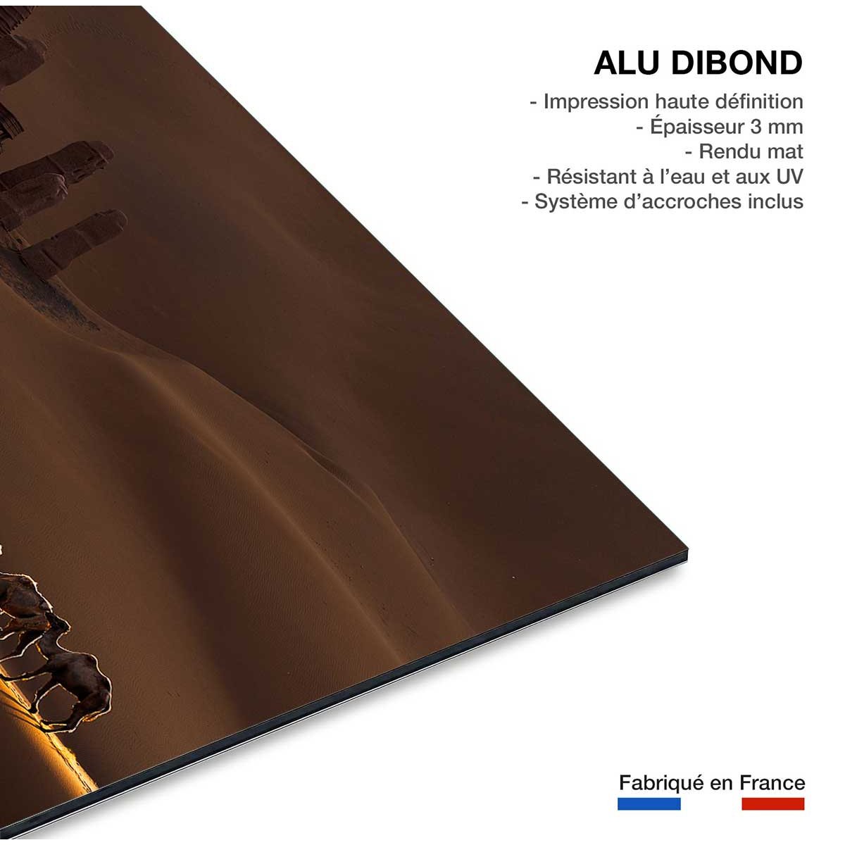 Tableau desert du Kumtag tableau alu dibond, HEXOA