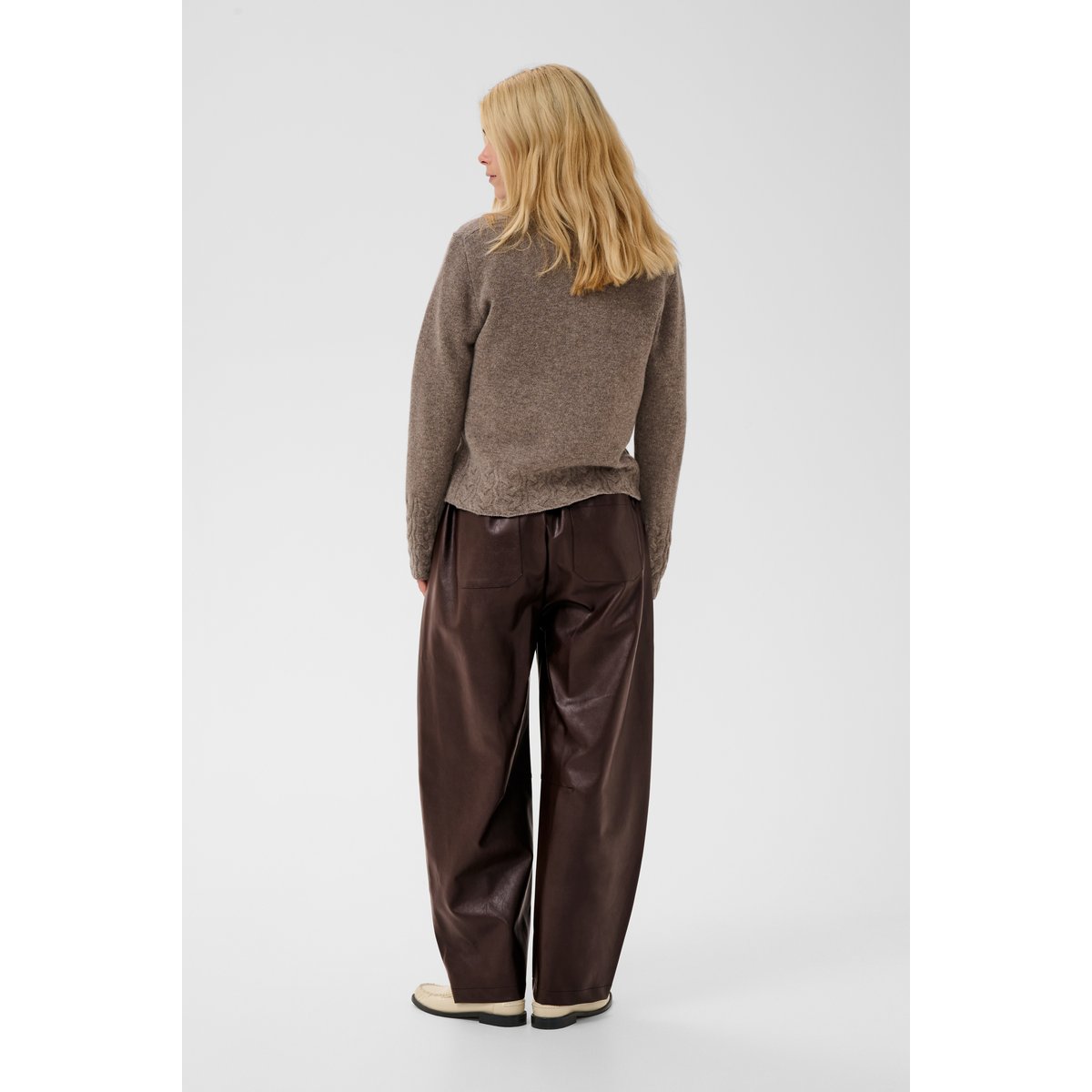 Pantalon casual marron coffee bean, CULTURE
