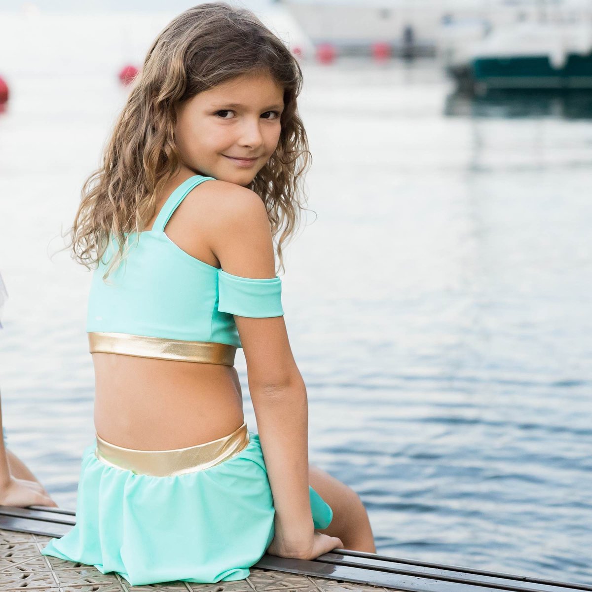 Maillot de bain 2 pièces princesse vert, GREAT PRETENDERS