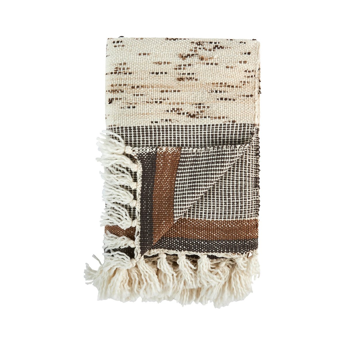 Plaid soie CLAUS marron, HABITAT
