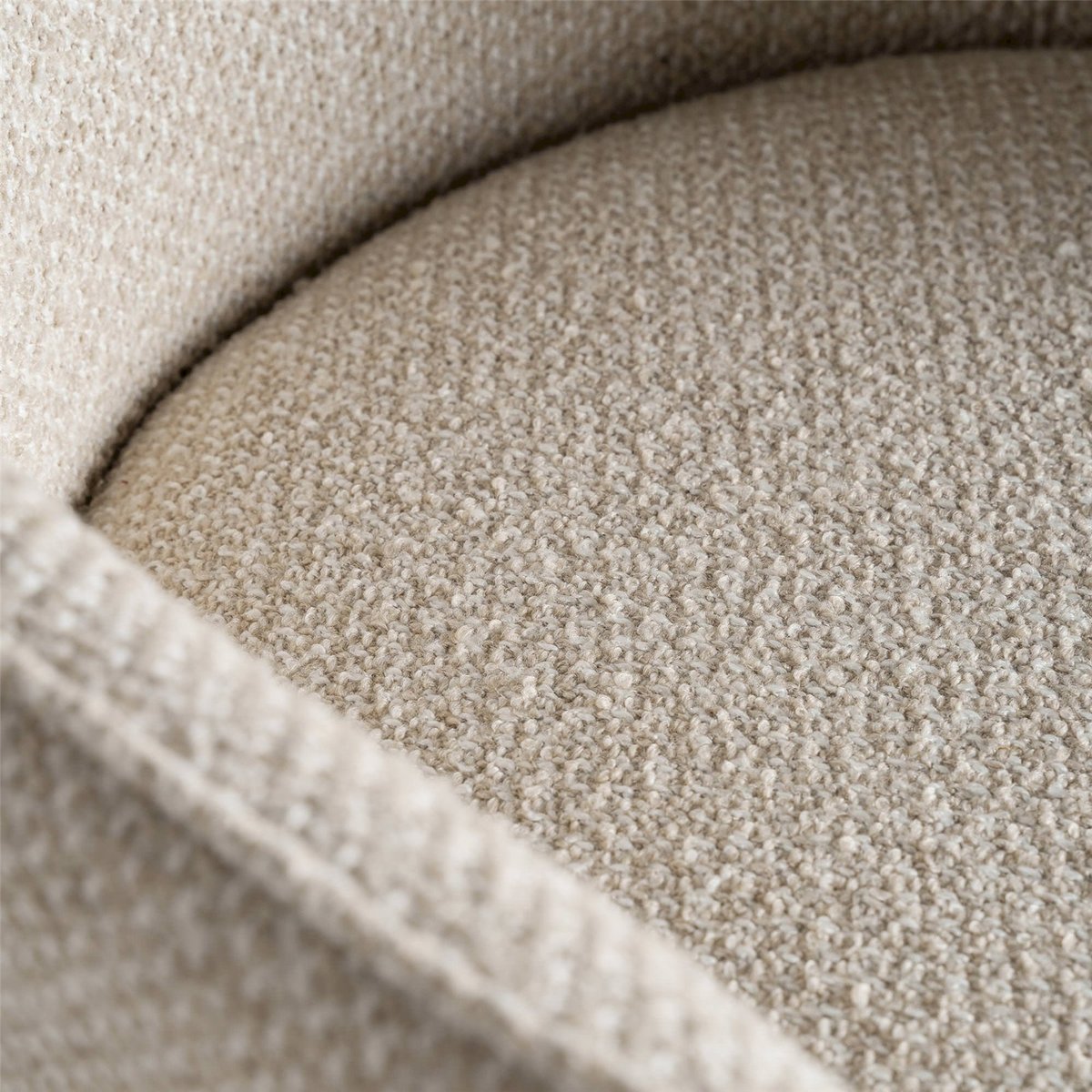 Fauteuil art déco en tissu texturé beige, RECOLLECTION