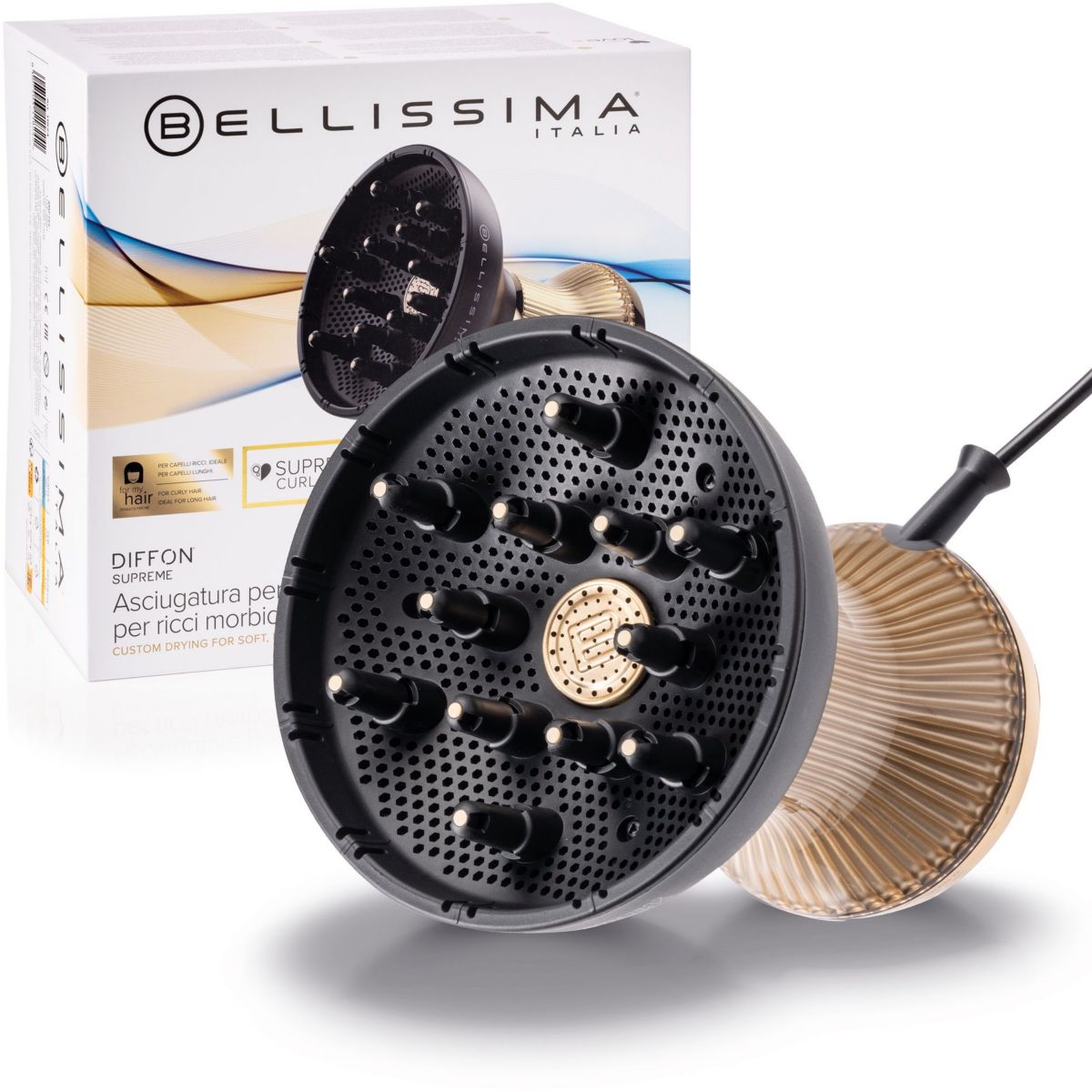 Diffuseur sèche-cheveux DIFFON SUPREME noir, BELLISSIMA