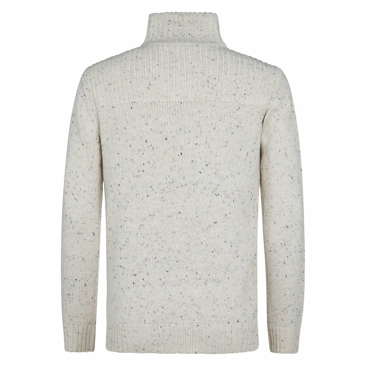 Pull col montant boutonné ecru, PETROL INDUSTRIES