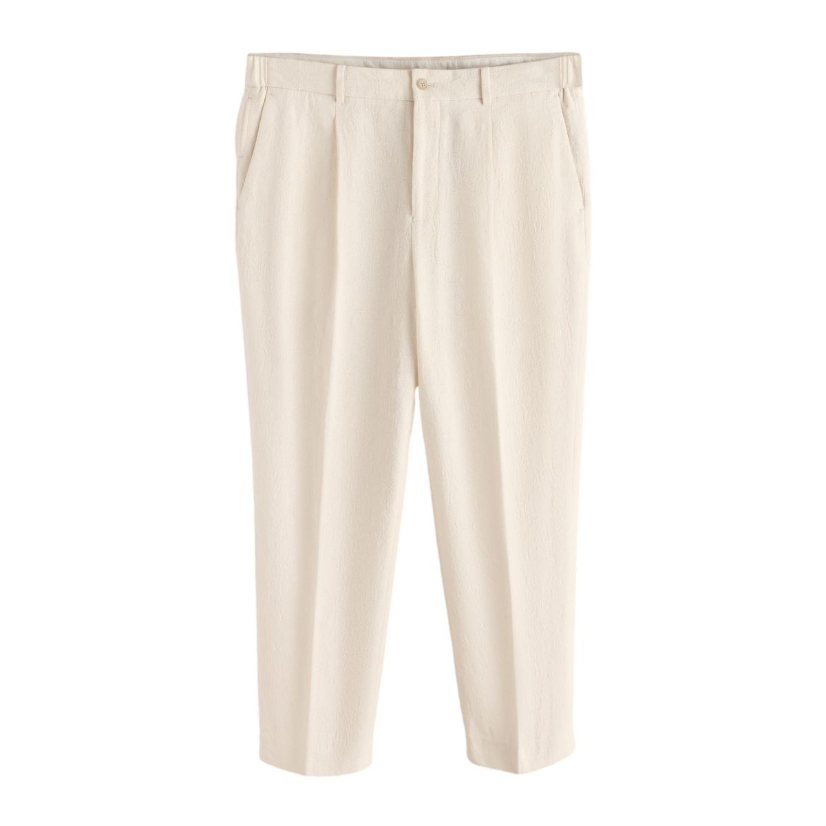 Pantalon costume coton tapisserie écru, NEXT
