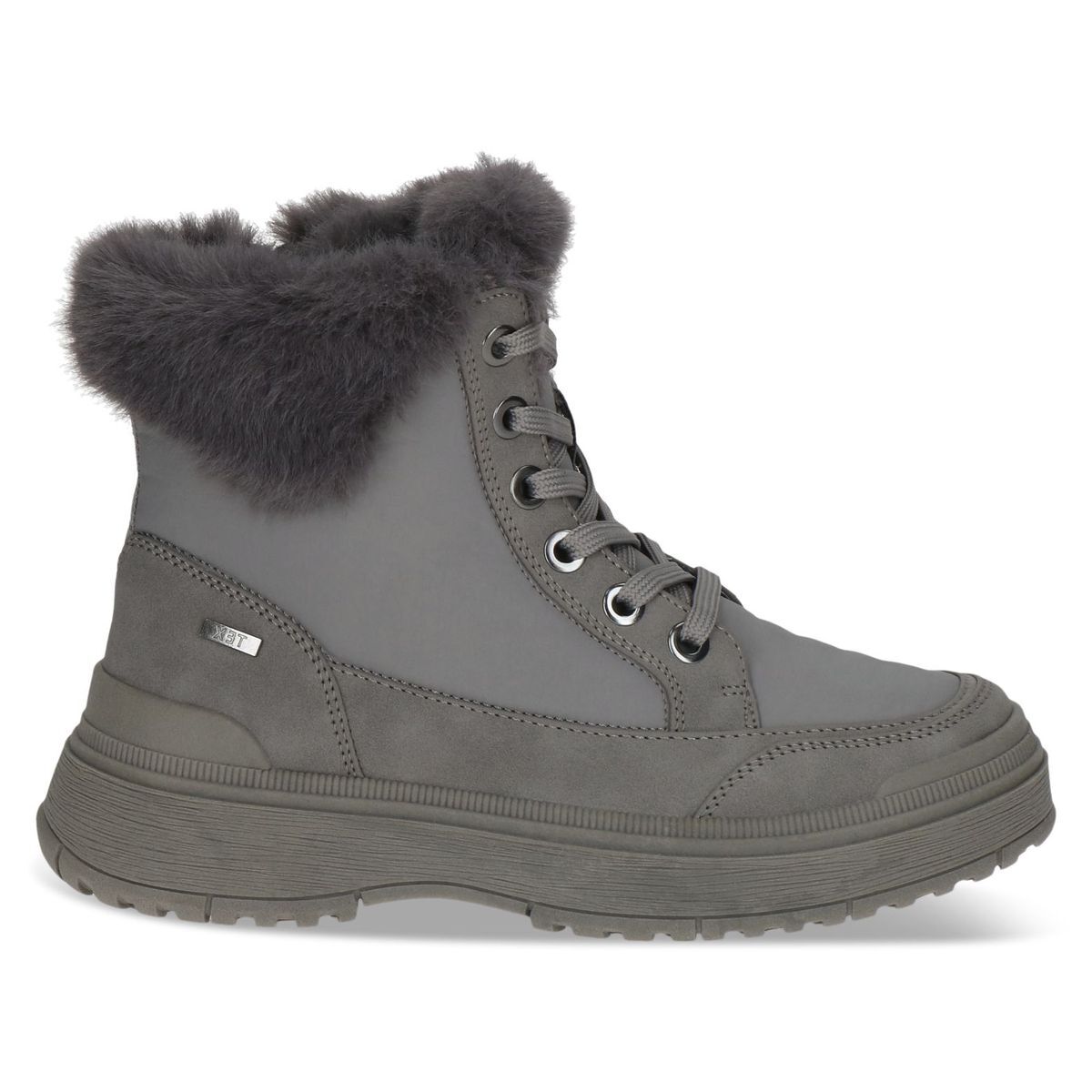Bottine fourée marron mocca croco, CAPRICE