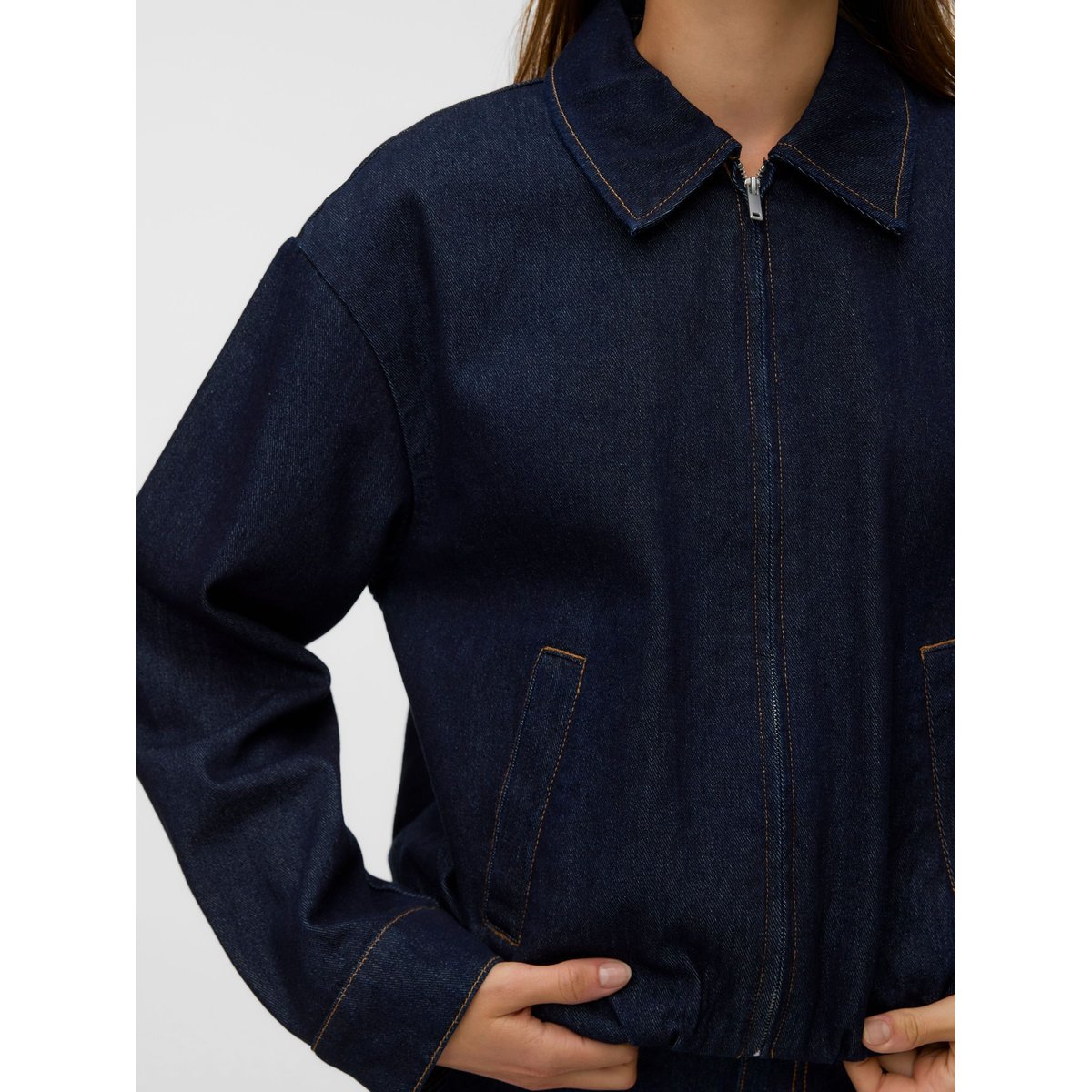 Veste Bomber dark blue denim, VERO MODA