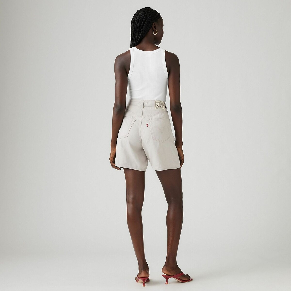 Short High Baggy en lin mélangé crystal grey linen, LEVI'S