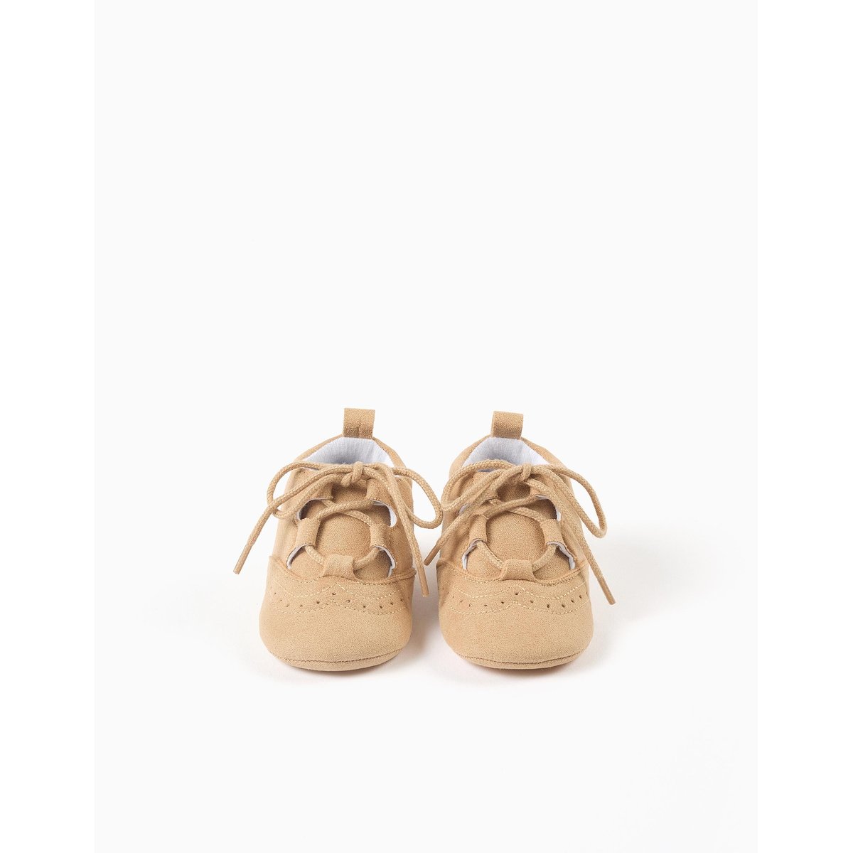 Chaussures en suédine avec détails perforés beige foncé, ZIPPY