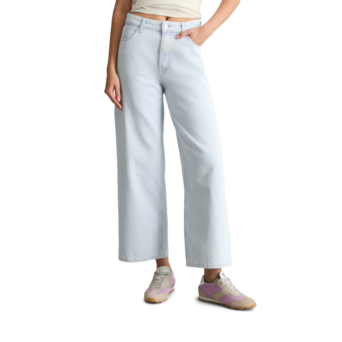 Jeans modèle Tomma large en pur coton organique bleu clair, MARC O’POLO DENIM