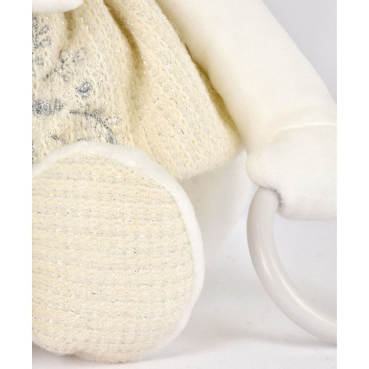 Peluche d'éveil Ours 30 cm Blanc couleur unique, DOUDOU ET COMPAGNIE