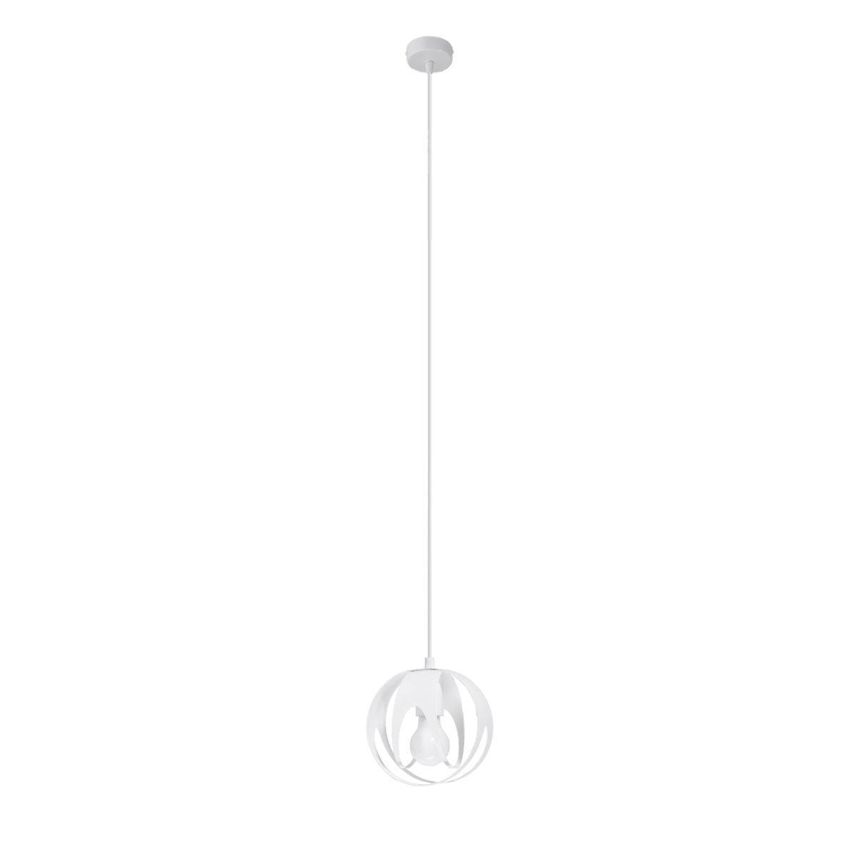 Suspension Acier Blanc E27 1 Tulos blanc, EDEN
