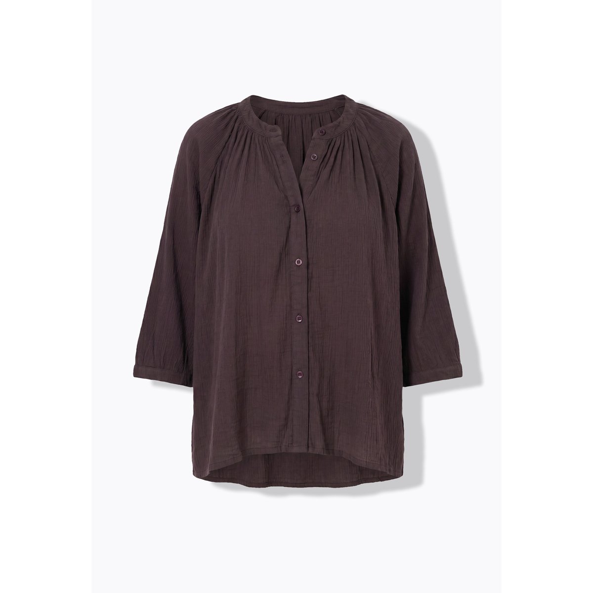 Chemisier en crêpe oversize acajou, ULLA POPKEN