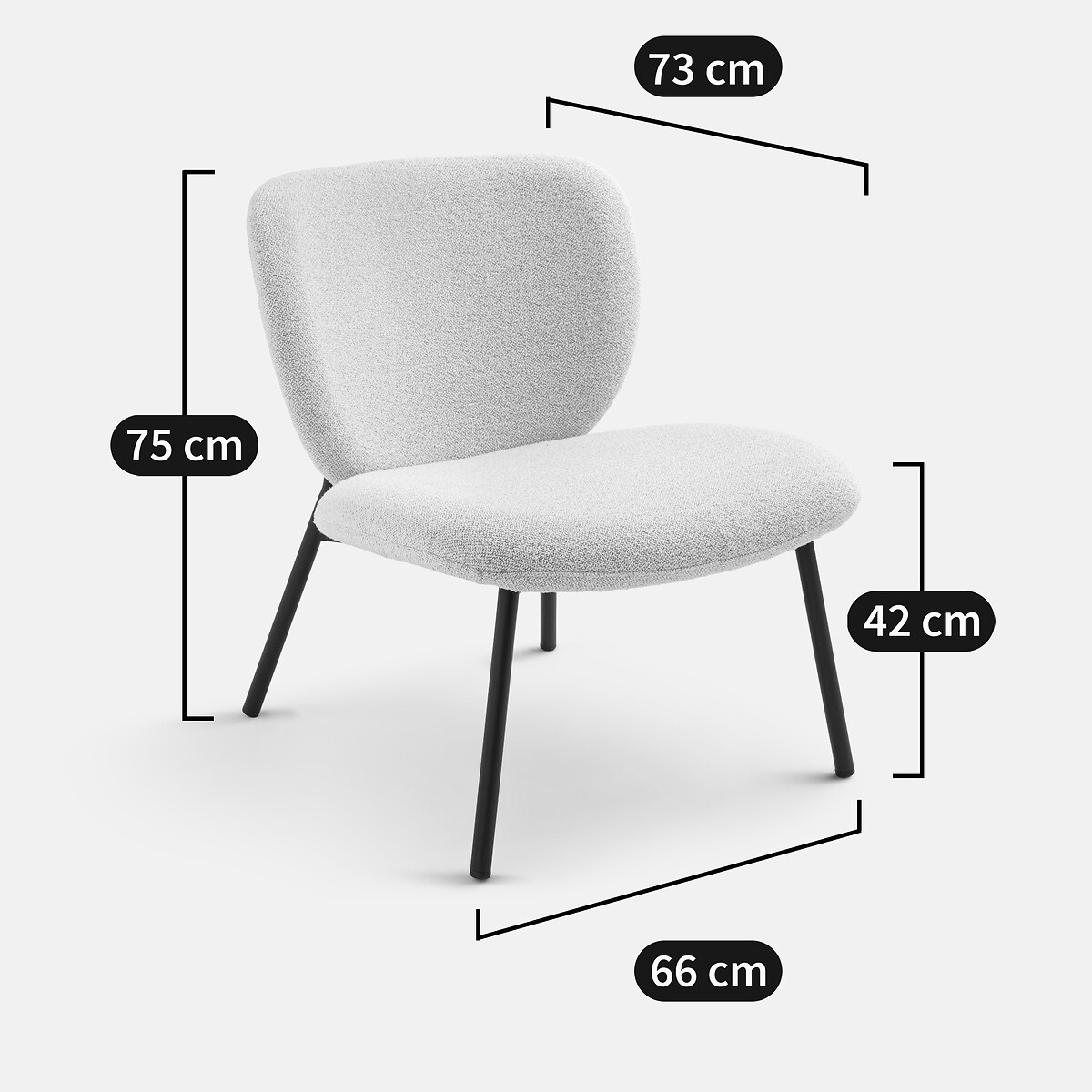 Sillón tapizado, Belvini terracota, LA REDOUTE INTERIEURS
