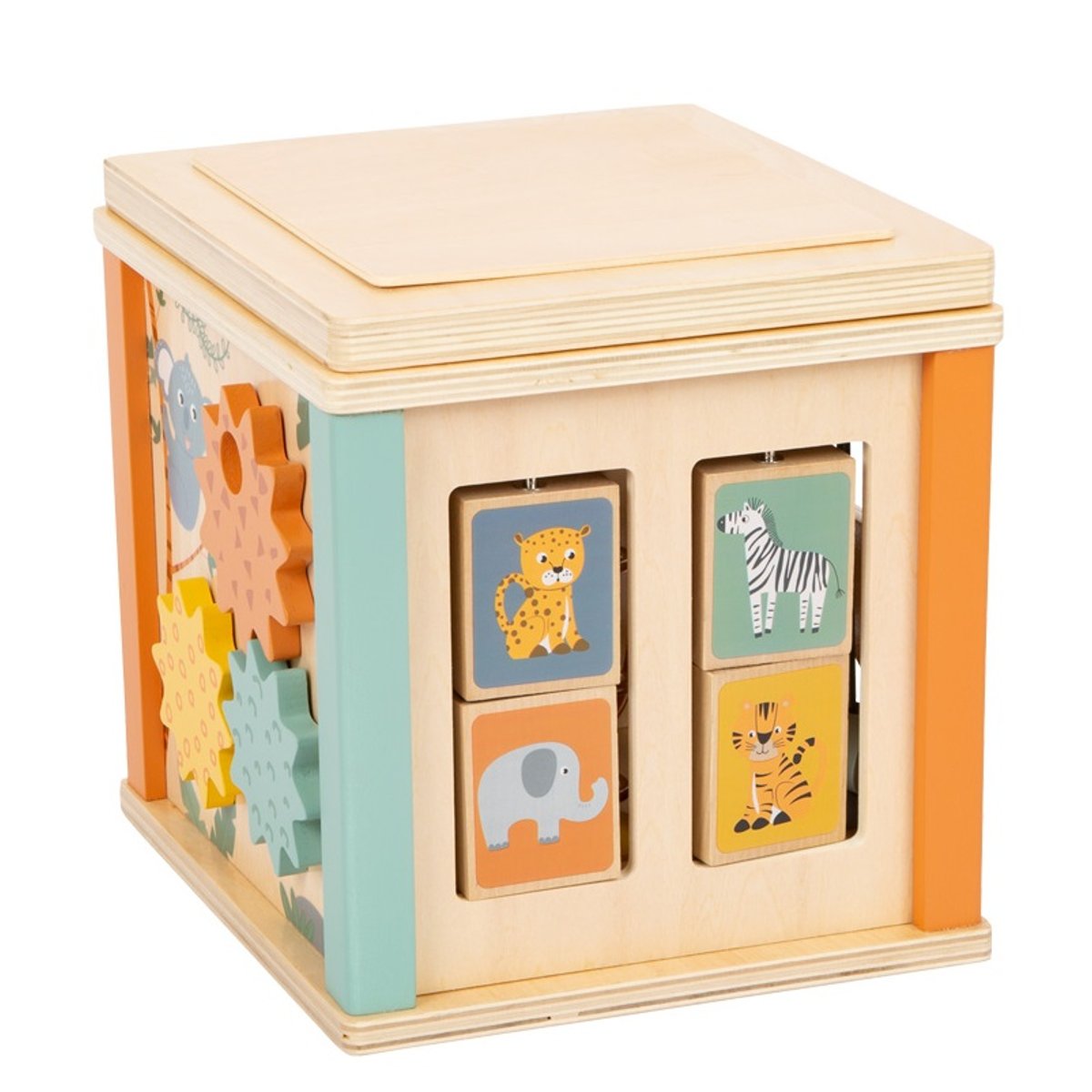 Cube de motricité Safari beige, SMALL FOOT COMPANY