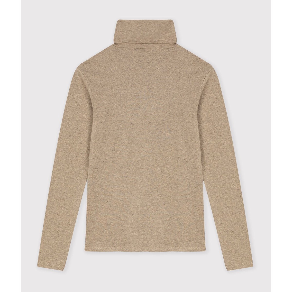 T-shirt dolcevita in cotone l'Iconique beige, PETIT BATEAU