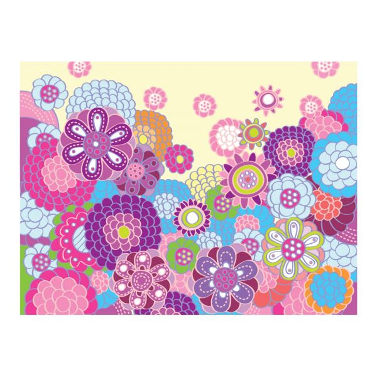 Papier peint intissé panoramique Pour enfants Joyeuse prairie multicouleur, EDEN