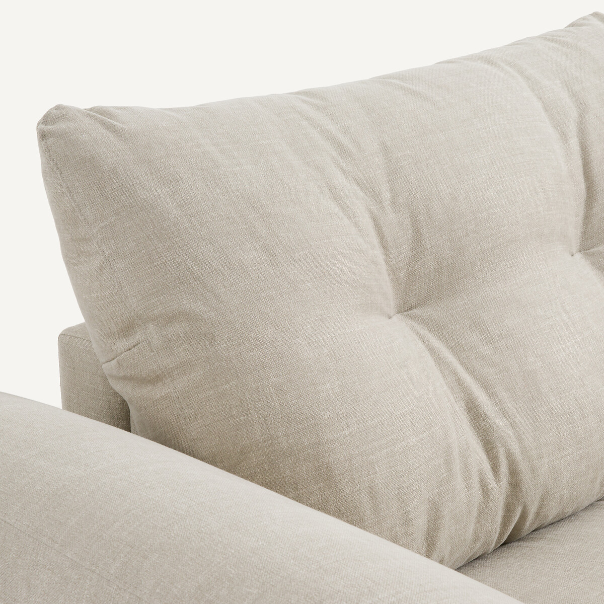 Divano-letto 3 posti in cotone/lino, Edgar beige, AM.PM