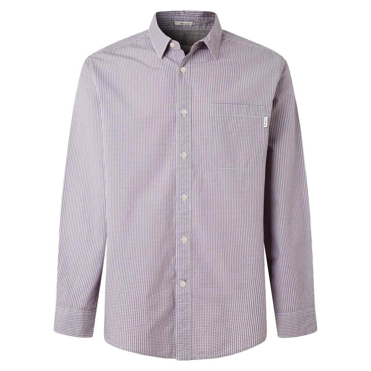 Chemise Coupe Regular À Carreaux En Popeline gris argent, PEPE JEANS