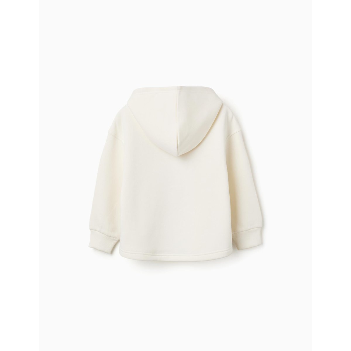 Sweat en coton peigné à capuche et imprimé floral blanc, ZIPPY